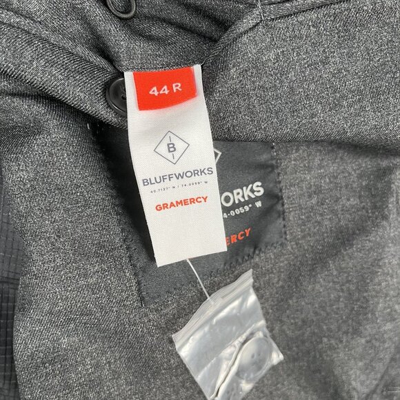 Bluffworks Gramercy Classic Fit Lined Grey Two Button Traveler Blazer Sz 44R - Picture 5 of 8